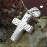 Anhänger, Kreuz diamantiert, Silber 925
