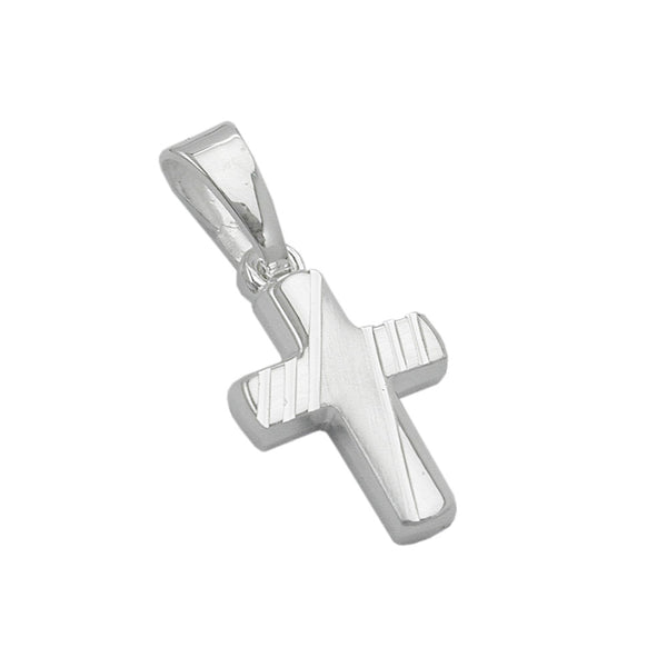 Anhänger, Kreuz diamantiert, Silber 925