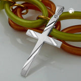 Anhänger 29x17mm Kreuz diamantiert Silber 925
