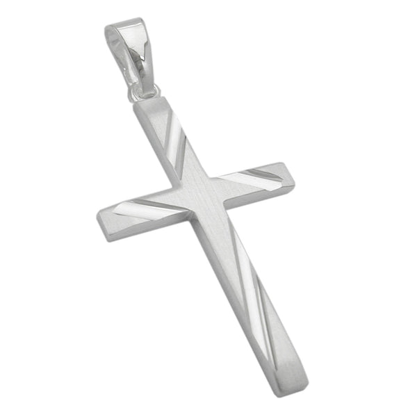 Anhänger 29x17mm Kreuz diamantiert Silber 925
