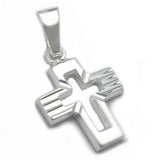 Anhänger, Kreuz diamantiert, Silber 925