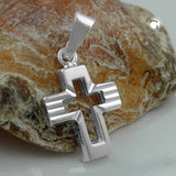 Anhänger, Kreuz diamantiert, Silber 925