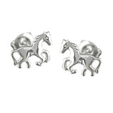 Stecker, Pferd glänzend, Silber 925