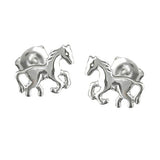 Stecker, Pferd glänzend, Silber 925