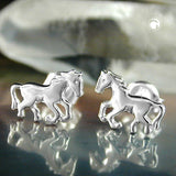 Stecker, Pferd glänzend, Silber 925