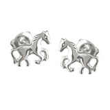 Stecker, Pferd glänzend, Silber 925