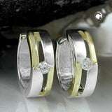 Creole, bicolor mit Zirkonia, Silber 925