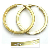Creole 30mm vergoldet diamantiert bicolor Drahtcreole Silber 925