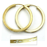 Creole 30mm vergoldet diamantiert bicolor Drahtcreole Silber 925