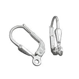 Ohrbrisur Ohrring als Ersatzteil 13x8mm 2 Stück glänzend Silber 925