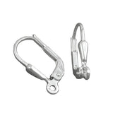 Ohrbrisur Ohrring als Ersatzteil 13x8mm 2 Stück glänzend Silber 925