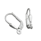 Ohrbrisur Ohrring als Ersatzteil 13x8mm 2 Stück glänzend Silber 925