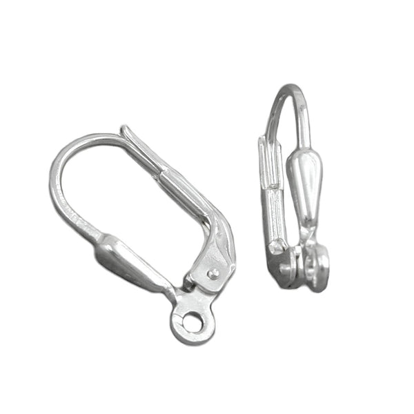 Ohrbrisur Ohrring als Ersatzteil 13x8mm 2 Stück glänzend Silber 925
