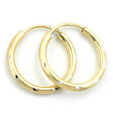 Creole 15mm vergoldet diamantiert bicolor Drahtcreole Silber 925