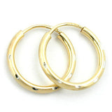 Creole 15mm vergoldet diamantiert bicolor Drahtcreole Silber 925