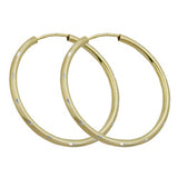 Creole 30mm vergoldet diamantiert bicolor Drahtcreole Silber 925