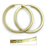 Creole 38mm vergoldet diamantiert bicolor Drahtcreole Silber 925