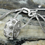 Kette, Anhänger, rhodiniert Silber 925