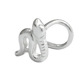 Nasenstecker 6x5mm Schlange mit Spirale glänzend Silber 925