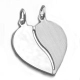 Anhänger 23x22mm Doppelanhänger Herz Silber 925