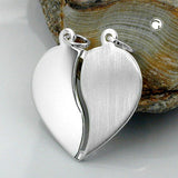 Anhänger 23x22mm Doppelanhänger Herz Silber 925