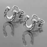 Stecker 6x5mm Hufeisen glänzend Silber 925