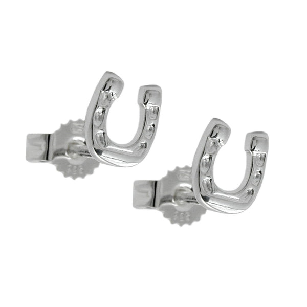 Stecker 6x5mm Hufeisen glänzend Silber 925