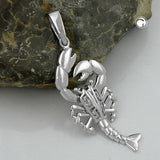Anhänger, Krebs, rhodiniert, Silber 925