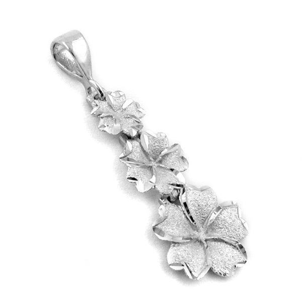 Anhänger 3 Blumen rhodiniert, Silber 925