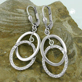Brisur, 2 ovale Ringe, Silber 925