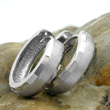Creole, matt/diamantiert, Silber 925