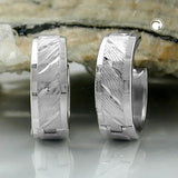Creole 14x5mm Klappscharnier diamantiert rhodiniert Silber 925