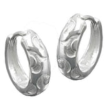 Creole, matt und diamantiert, Silber 925