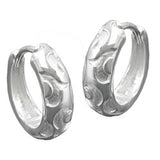 Creole, matt und diamantiert, Silber 925