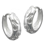 Creole, matt und diamantiert, Silber 925