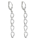 Brisur, 4 Rhomben, gewellt, Silber 925