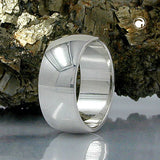 Ring, glzd, gewölbt, 925