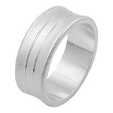Ring, matt, 2 diam Linien, 925