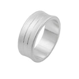 Ring, matt, 2 diam Linien, 925
