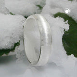 Ring, mattiert, Ränder diam glzd, 925
