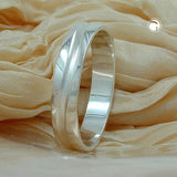 Ring, glzd, Welle matt, 925