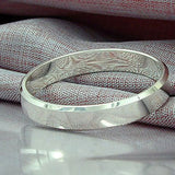 Ring, glzd, mit Rand, 925