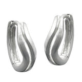 Creole, matt und diamantiert, Silber 925