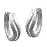 Creole, matt und diamantiert, Silber 925