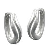 Creole, matt und diamantiert, Silber 925