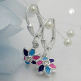 Brisur, Blume, Zirkonia, Silber 925
