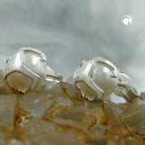 Stecker, 6mm Perle Imitat, Silber 925