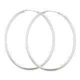 Creole 51/41mm oval Drahtcreole mit Steckverschluss Silber 925