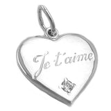 Anhänger Herz - Je t-aime - , Silber 925