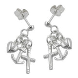 Stecker Glaube-Liebe-Hoffnung Silber 925